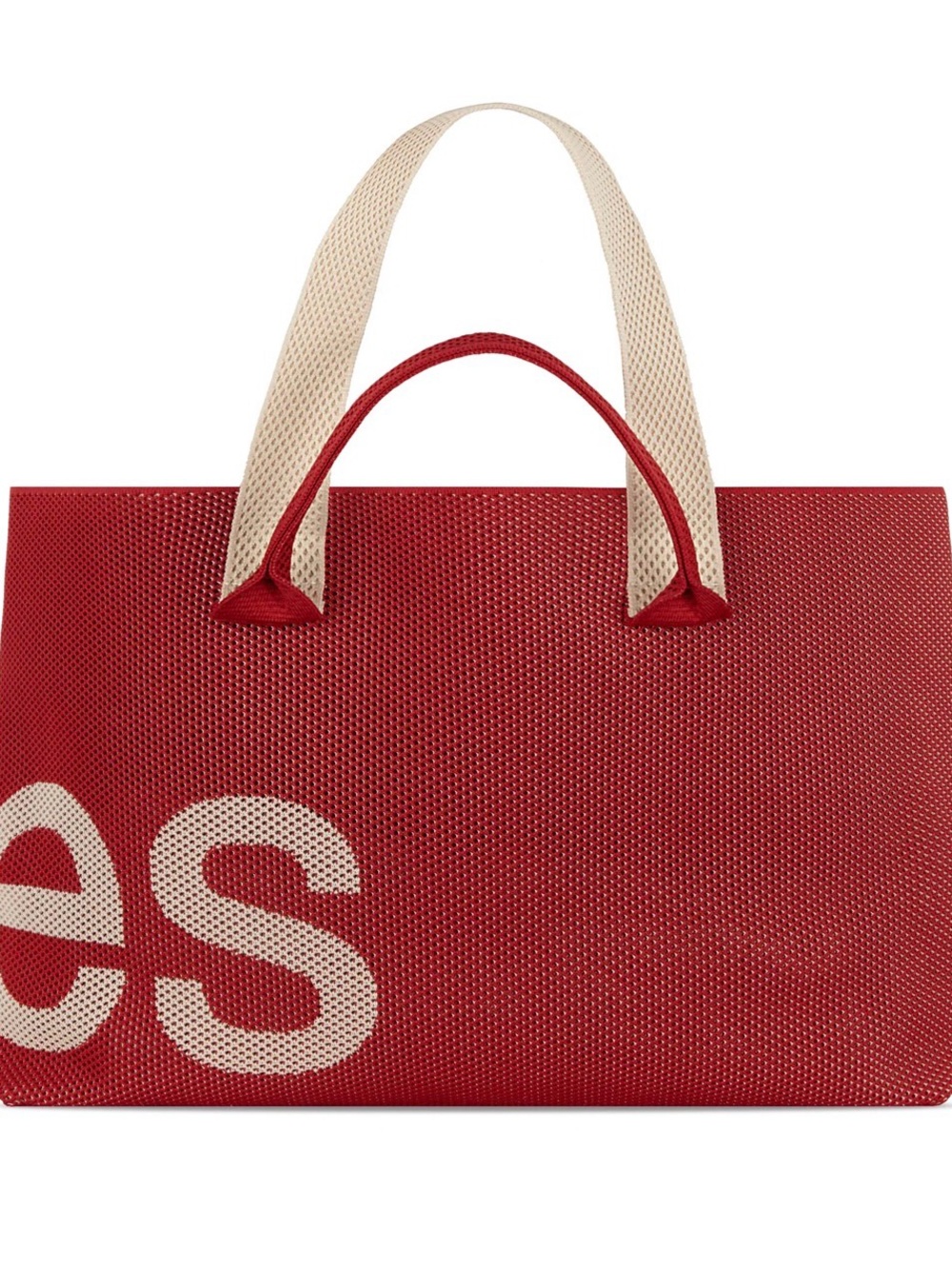 SOLD OUT Everywhere- New CURVES by Sean Brown Scarlet Red perforated tote - Picture 2 of 2